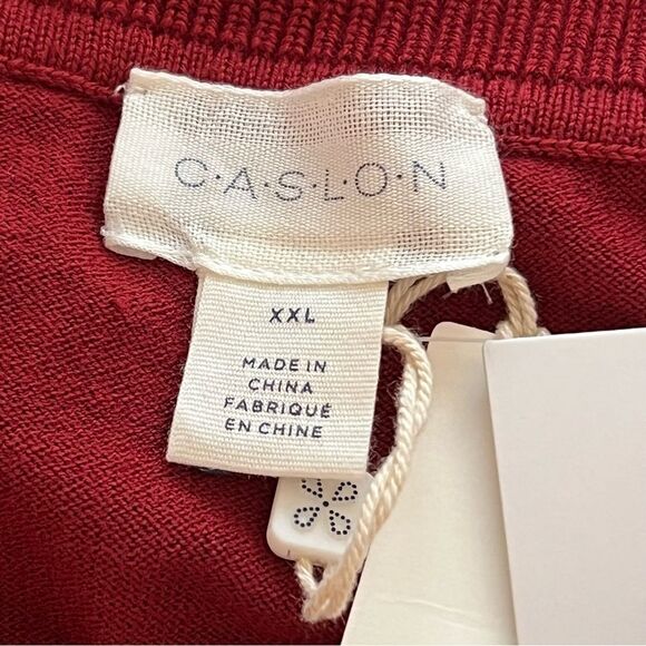 Caslon Burgundy 3-In-1 Convertible Cowl Neck Side Slit Tunic NWT - Picture 6 of 11